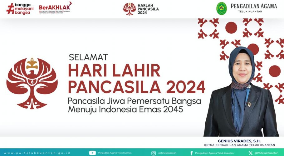 Selamat Hali Lahir Pancasila tahun 2024